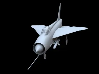 English Electric Lightning F6 Free low-poly 3D model