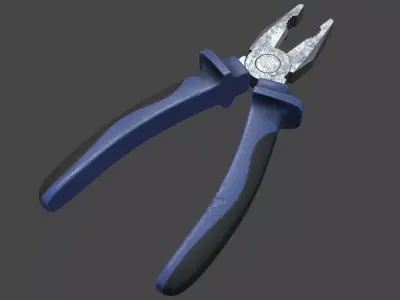 Used Pliers Low-poly 3D model
