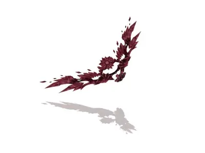 Crystal Bow Low-poly 3D model
