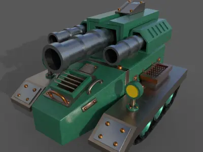 Low poly Tanks Low-poly 3D model