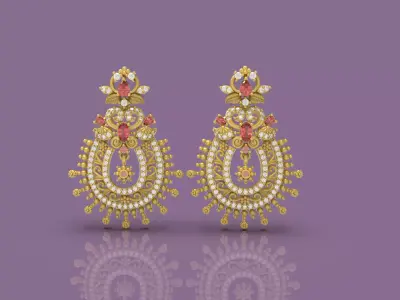 Unique Women Earring - 0022 3D print model