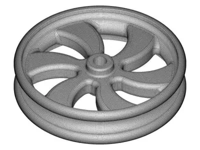 Plastic Wheel Rim 3D model
