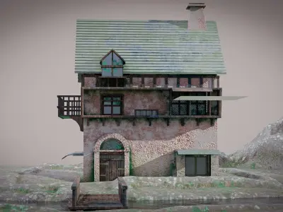 Old House Model Low-poly 3D model