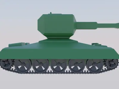 Low Poly Tank 3D model
