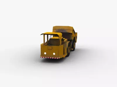 Underground Mining Dump Truck Low-poly 3D model