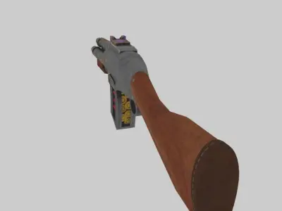 Triple shotgun Free low-poly 3D model