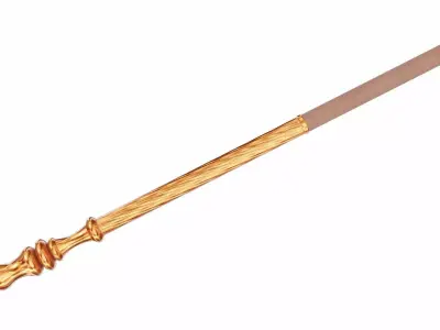 Carved trident 3D model