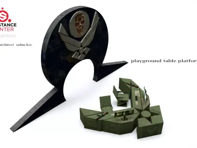  airforce game table 3D model