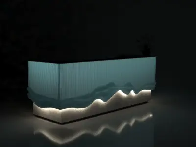 RECEPTION COUNTER 084 3D model