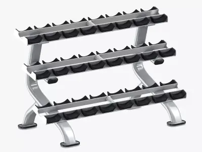 Dumbbell Rack 01 3D model
