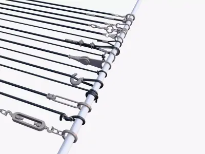 Cable Fastening Devices Set M1 3D model