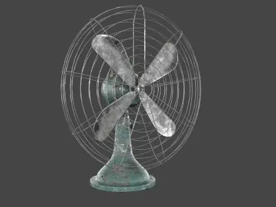 Table fan Low-poly 3D model