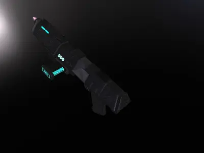 DC17-M Star Wars Blaster Low-poly 3D model