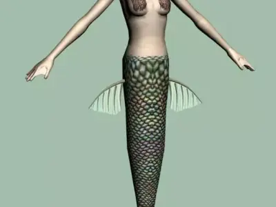 Mermaid 3D model buy