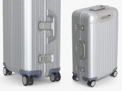Rimowa Original Cabin Twist Suitcase Silver 3D model