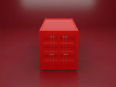 Shipping Container 20ft Low-poly 3D model purchase