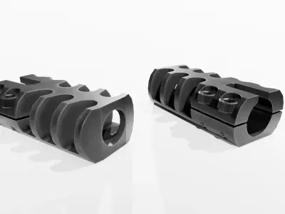 Grizzly Gunworks Defcon 1 Shotgun Muzzle Brake Low-poly 3D model