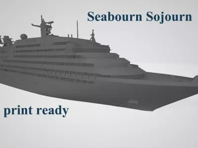 Seabourn Sojourn cruise ship 3D print model 3D print model