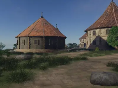 Mountain Village 3D model shop