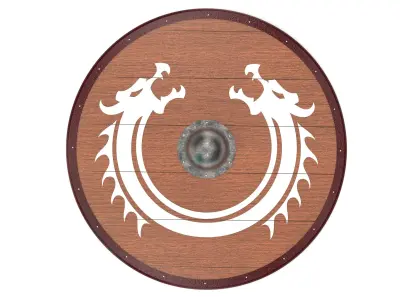 Viking shield 3D model