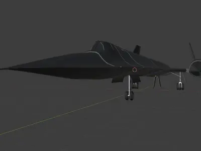 SR-71 Blackbird Free low-poly 3D model