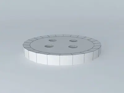 Button plate with holes Free 3D model