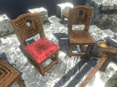 Castel Walls n Props I 66 Items I PBR I Optimized I Free low-poly 3D model