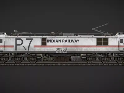 WAP-P7 Electric Locomotive 3D Model Low-poly 3D model