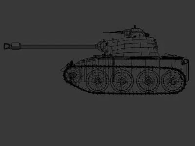 T71 Tank Low-poly 3D model