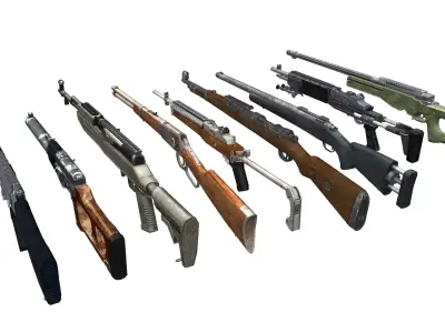 Free Pubg Style Snipers Pack For Download Free low-poly 3D model