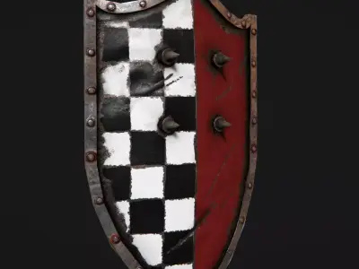 Medieval Fantasy Shield Low-poly 3D model purchase