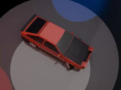 Toyota AE86 - LowPoly Model Low-poly 3D model