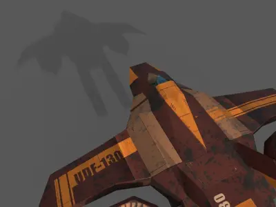 JET FIGHTER Low-poly 3D model get