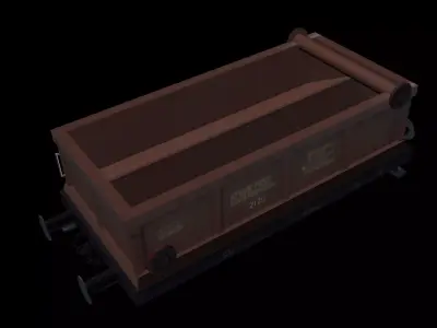 Car for sand transporting type 15W 3D model