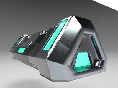 3D Model Scifi ammo energy Lowpoly Low-poly 3D model