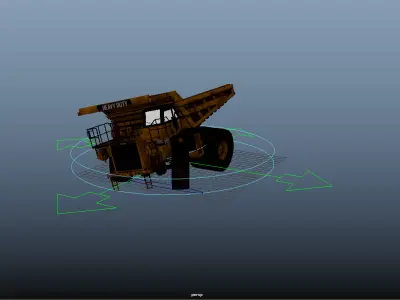 Tipper Truck 3D Rigged Model   Free low-poly 3D model