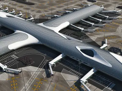 Terminal International Airport 3D model