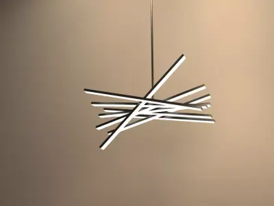 Industrial pendant light 3D model