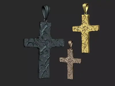 stylized cross 2 3D print model