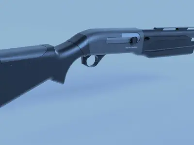 Custom Action Shotgun Low-poly 3D model