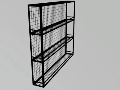 Wine Shelf  Free low-poly 3D model