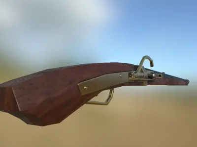 Tanegashima matchlock Free low-poly 3D model