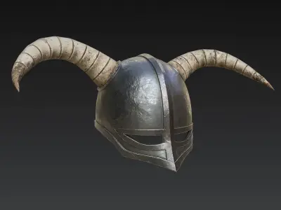 Viking Helmet Low-poly 3D model