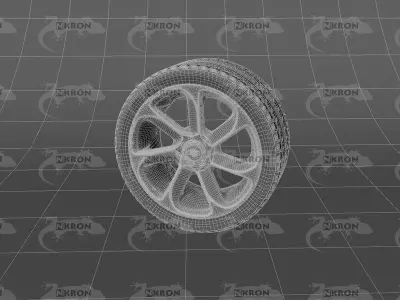 Wheel Audi Free low-poly 3D model