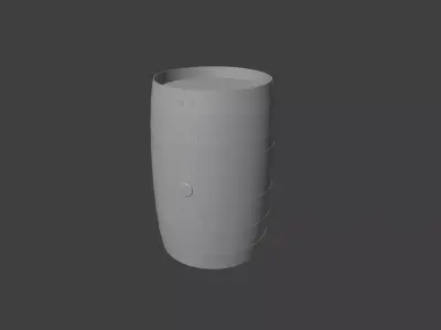 15 Gallon Oak Barrel - Game-Ready Asset Low-poly 3D model