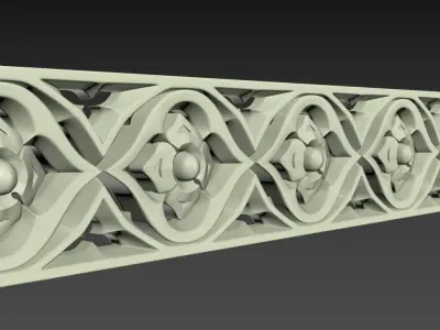 Gothic seamless ornament 03 3D print model