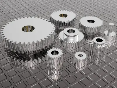 Gear colored gears Free 3D model