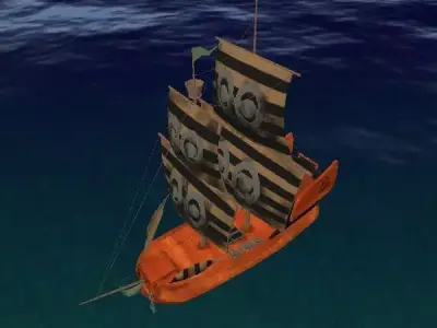Pirate Ship 4 Low-poly 3D model