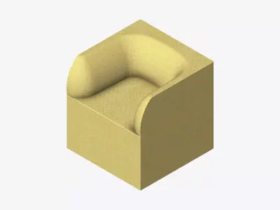 Furniture - Armchair - Contemporary - Line - Type 5 Low-poly 3D model