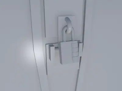 Simple Crate with Code lock Free low-poly 3D model